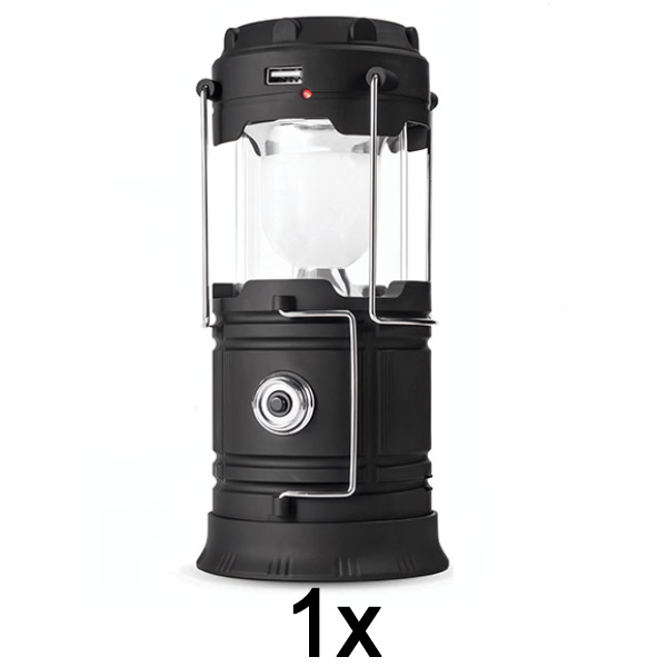 1x Laetav päikesepaneeliga latern + taskulamp | CAMPGLO