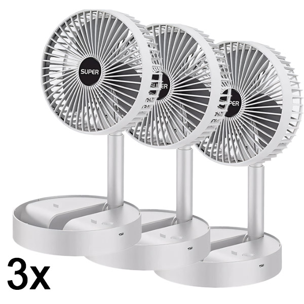 3x USB lauaarvuti elektriline ventilaator | FOLDICOOL