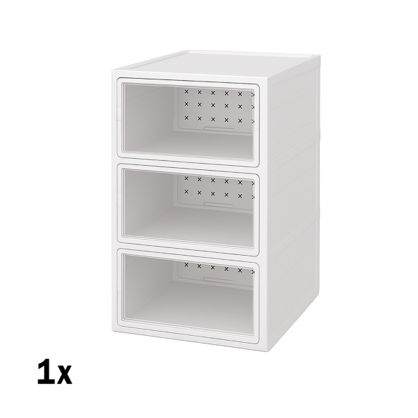 1x Kokkupandav jalatsiriiul läbipaistvate ustega | SHOZBOX