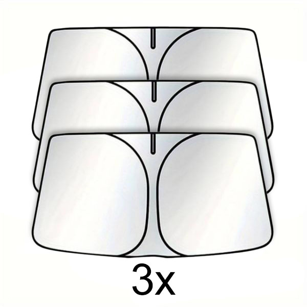 3x 4-kihiline kokkupandav auto päikesevari (145x80cm) | SUNDEO
