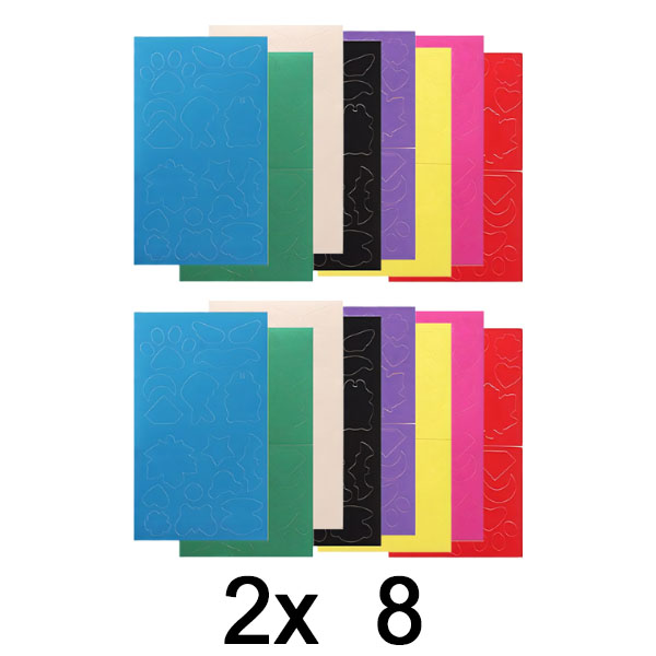 2x Kleepuvad remondiplaastrid (8x mitu värvi) | ZAKRPKA