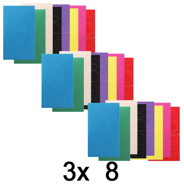 3x Kleepuvad remondiplaastrid (8x mitu värvi) | ZAKRPKA