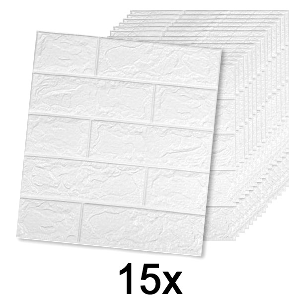 3x (5 tk) 3D-mustriga isekleepuv telliskivitapeet | BRICKSBY