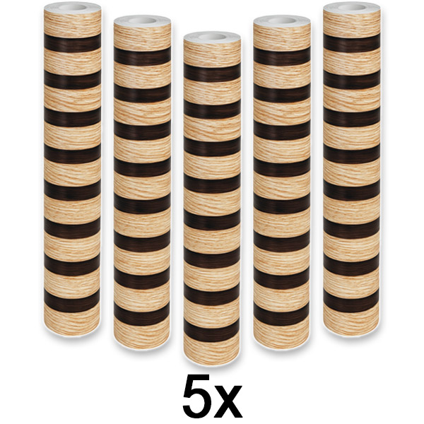5x Puiduefektiga seinakleebis – 300 x 45 cm, PVC, isekleepuv | LINEWALL
